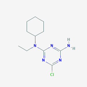 molecular formula C11H18ClN5 B1424072 N-(4-氨基-6-氯-1,3,5-三嗪-2-基)-N-环己基-N-乙基胺 CAS No. 1219967-78-8
