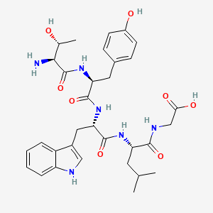 molecular formula C32H42N6O8 B14240720 Glycine, L-threonyl-L-tyrosyl-L-tryptophyl-L-leucyl- CAS No. 399035-39-3