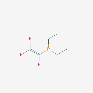 molecular formula C6H10F3P B14240745 Phosphine, diethyl(trifluoroethenyl)- CAS No. 400846-21-1