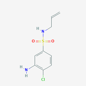 molecular formula C9H11ClN2O2S B1424075 N-烯丙基-3-氨基-4-氯苯磺酰胺 CAS No. 1220034-25-2