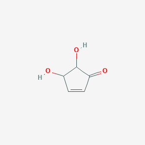 molecular formula C5H6O3 B14240756 2-Cyclopenten-1-one, 4,5-dihydroxy- CAS No. 204514-85-2