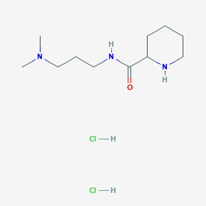 molecular formula C11H25Cl2N3O B1424077 N-[3-(Dimethylamino)propyl]-2-piperidinecarboxamide dihydrochloride CAS No. 1236261-78-1