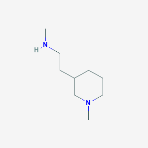 molecular formula C9H20N2 B1424080 N-Methyl-2-(1-methyl-3-piperidinyl)-1-ethanamine CAS No. 807297-46-7