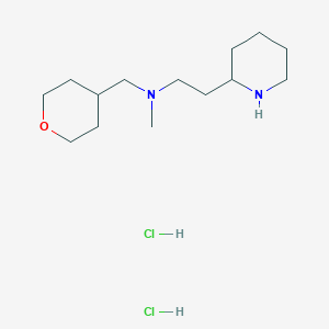 molecular formula C14H29ClN2O B1424081 N-Methyl-2-(2-piperidinyl)-N-(tetrahydro-2H-pyran-4-ylmethyl)-1-ethanamine dihydrochloride CAS No. 1220035-62-0