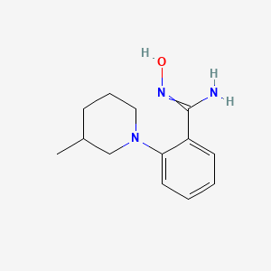 molecular formula C13H19N3O B1424082 N'-Hydroxy-2-(3-methyl-1-piperidinyl)-benzenecarboximidamide CAS No. 1021244-20-1