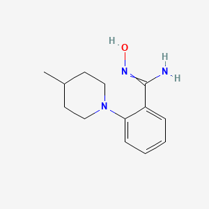 molecular formula C13H19N3O B1424085 N'-Hydroxy-2-(4-methyl-1-piperidinyl)-benzenecarboximidamide CAS No. 1021243-87-7