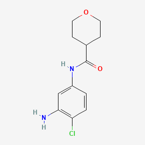 molecular formula C12H15ClN2O2 B1424086 N-(3-Amino-4-chlorophenyl)tetrahydro-2H-pyran-4-carboxamide CAS No. 1220020-72-3