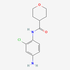 molecular formula C12H15ClN2O2 B1424087 N-(4-Amino-2-chlorophenyl)tetrahydro-2H-pyran-4-carboxamide CAS No. 1220031-23-1