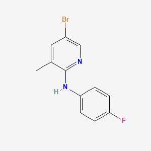 molecular formula C12H10BrFN2 B1424090 5-bromo-N-(4-fluorophenyl)-3-methylpyridin-2-amine CAS No. 1219967-14-2