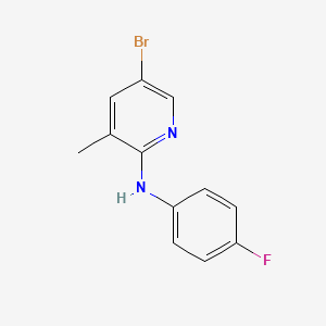 molecular formula C12H10BrFN2 B1424090 N-(5-Bromo-3-methyl-2-pyridinyl)-N-(4-fluorophenyl)amine CAS No. 1219967-14-2