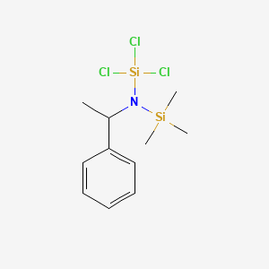molecular formula C11H18Cl3NSi2 B14240915 1,1,1-Trichloro-N-(1-phenylethyl)-N-(trimethylsilyl)silanamine CAS No. 389078-55-1