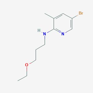 molecular formula C11H17BrN2O B1424095 5-bromo-N-(3-ethoxypropyl)-3-methylpyridin-2-amine CAS No. 1220019-52-2