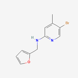 molecular formula C11H11BrN2O B1424098 5-bromo-N-(furan-2-ylmethyl)-4-methylpyridin-2-amine CAS No. 1220016-84-1
