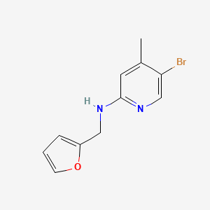molecular formula C11H11BrN2O B1424098 N-(5-溴-4-甲基-2-吡啶基)-N-(2-呋喃甲基)胺 CAS No. 1220016-84-1