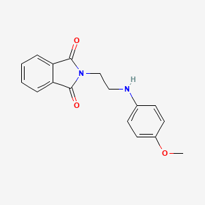 molecular formula C17H16N2O3 B1424101 2-[2-(4-Methoxy-phenylamino)-ethyl]-isoindole-1,3-dione CAS No. 856828-07-4