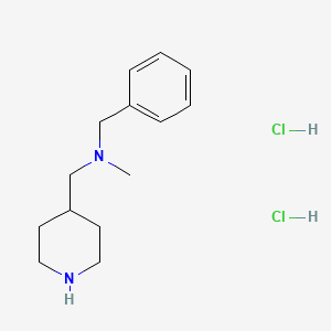 molecular formula C14H24Cl2N2 B1424102 N-Methyl(phenyl)-N-(4-piperidinylmethyl)-methanamine dihydrochloride CAS No. 1211485-18-5