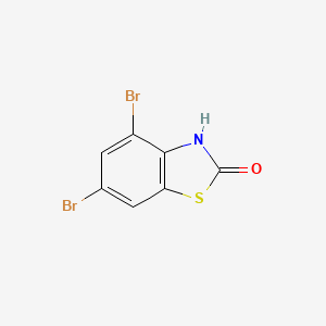 molecular formula C7H3Br2NOS B1424103 4,6-Dibromo-2-hydroxybenzothiazole CAS No. 383388-46-3