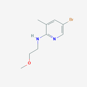molecular formula C9H13BrN2O B1424104 5-bromo-N-(2-methoxyethyl)-3-methylpyridin-2-amine CAS No. 1220028-45-4