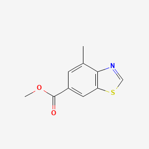 molecular formula C10H9NO2S B1424112 4-甲基苯并[d]噻唑-6-甲酸甲酯 CAS No. 1190320-40-1