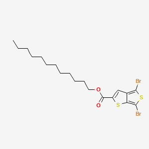 molecular formula C19H26Br2O2S2 B1424114 Dodecyl 4,6-dibromothieno[3,4-b]thiophene-2-carboxylate CAS No. 1098102-93-2