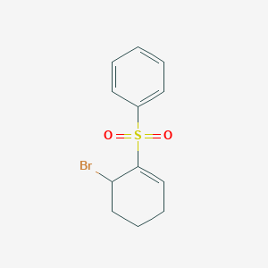 molecular formula C12H13BrO2S B14241143 Benzene, [(6-bromo-1-cyclohexen-1-yl)sulfonyl]- CAS No. 396728-95-3