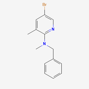 molecular formula C14H15BrN2 B1424118 N-Benzyl-5-bromo-N,3-dimethyl-2-pyridinamine CAS No. 446299-77-0