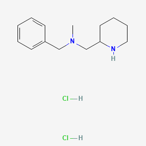 molecular formula C14H24Cl2N2 B1424121 N-Methyl(phenyl)-N-(2-piperidinylmethyl)-methanamine dihydrochloride CAS No. 1220019-08-8
