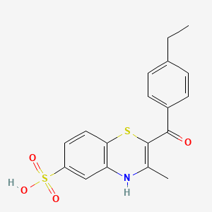 molecular formula C18H17NO4S2 B14241212 2-(4-Ethylbenzoyl)-3-methyl-4H-1,4-benzothiazine-6-sulfonic acid CAS No. 519055-00-6