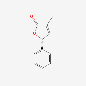 molecular formula C11H10O2 B14241218 (5R)-3-Methyl-5-phenylfuran-2(5H)-one CAS No. 504432-48-8