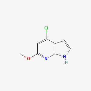 molecular formula C8H7ClN2O B1424123 4-chloro-6-methoxy-1H-pyrrolo[2,3-b]pyridine CAS No. 1190321-58-4
