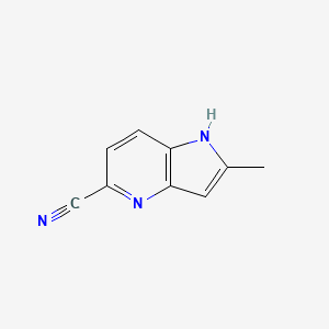 molecular formula C9H7N3 B1424125 2-methyl-1H-pyrrolo[3,2-b]pyridine-5-carbonitrile CAS No. 1190318-13-8