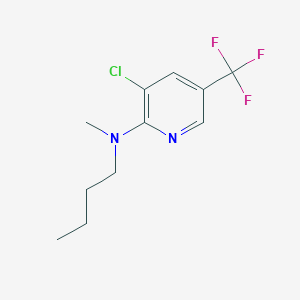 molecular formula C11H14ClF3N2 B1424129 N-butyl-3-chloro-N-methyl-5-(trifluoromethyl)pyridin-2-amine CAS No. 1219980-86-5