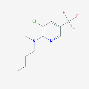 molecular formula C11H14ClF3N2 B1424129 N-Butyl-3-chloro-N-methyl-5-(trifluoromethyl)-2-pyridinamine CAS No. 1219980-86-5