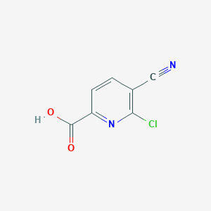 molecular formula C7H3ClN2O2 B1424136 6-Chloro-5-cyanopicolinic acid CAS No. 53234-56-3