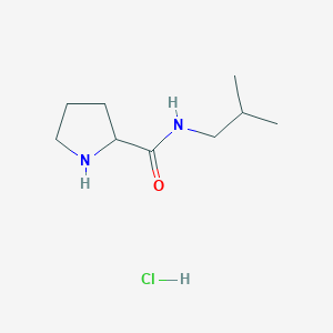molecular formula C9H19ClN2O B1424137 N-Isobutyl-2-pyrrolidinecarboxamide hydrochloride CAS No. 1236255-06-3