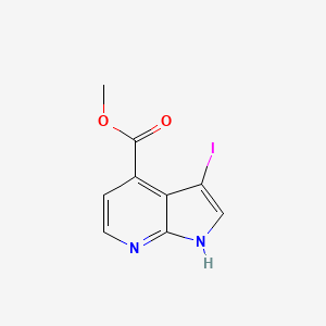 molecular formula C9H7IN2O2 B1424138 methyl 3-iodo-1H-pyrrolo[2,3-b]pyridine-4-carboxylate CAS No. 1190313-88-2