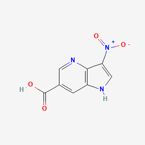 B1424139 3-nitro-1H-pyrrolo[3,2-b]pyridine-6-carboxylic acid CAS No. 1190312-84-5