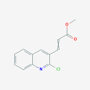 molecular formula C13H10ClNO2 B14241406 Methyl 3-(2-chloroquinolin-3-yl)prop-2-enoate CAS No. 477250-15-0