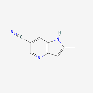 molecular formula C9H7N3 B1424141 2-methyl-1H-pyrrolo[3,2-b]pyridine-6-carbonitrile CAS No. 1190312-04-9