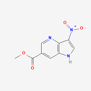 molecular formula C9H7N3O4 B1424148 methyl 3-nitro-1H-pyrrolo[3,2-b]pyridine-6-carboxylate CAS No. 1190322-85-0
