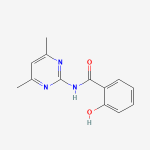 molecular formula C13H13N3O2 B14241483 N-(4,6-dimethylpyrimidin-2-yl)-2-hydroxybenzamide CAS No. 320369-21-9