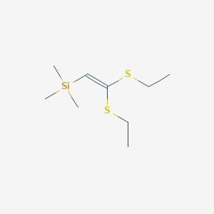molecular formula C9H20S2Si B14241491 Silane, [2,2-bis(ethylthio)ethenyl]trimethyl- CAS No. 349449-55-4