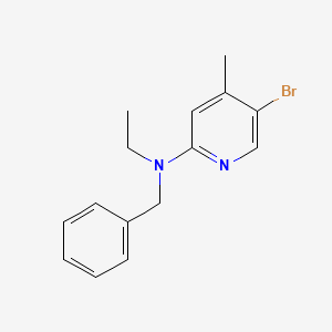 molecular formula C15H17BrN2 B1424150 N-benzyl-5-bromo-N-ethyl-4-methylpyridin-2-amine CAS No. 1220019-93-1
