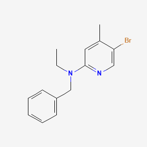 molecular formula C15H17BrN2 B1424150 N-Benzyl-5-bromo-N-ethyl-4-methyl-2-pyridinamine CAS No. 1220019-93-1