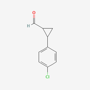 molecular formula C10H9ClO B1424154 2-(4-Chloro-phenyl)-cyclopropanecarbaldehyde CAS No. 1422344-03-3