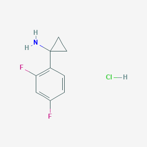 molecular formula C9H10ClF2N B1424155 1-(2,4-Difluorophenyl)cyclopropylamine hydrochloride CAS No. 1186663-18-2