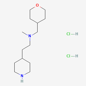 molecular formula C14H30Cl2N2O B1424157 N-甲基-2-(4-哌啶基)-N-(四氢-2H-吡喃-4-基甲基)-1-乙胺二盐酸盐 CAS No. 1219957-81-9