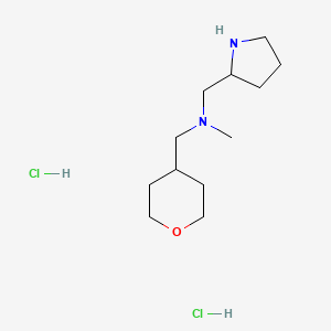 molecular formula C12H25ClN2O B1424158 N-Methyl-N-(2-pyrrolidinylmethyl)-N-(tetrahydro-2H-pyran-4-ylmethyl)amine dihydrochloride CAS No. 1220027-61-1