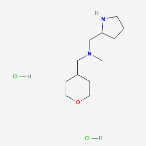 molecular formula C12H26Cl2N2O B1424158 N-Methyl-N-(2-pyrrolidinylmethyl)-N-(tetrahydro-2H-pyran-4-ylmethyl)amine dihydrochloride CAS No. 1220027-61-1