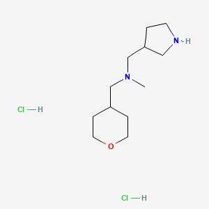 molecular formula C12H26Cl2N2O B1424159 N-Methyl-N-(3-pyrrolidinylmethyl)-N-(tetrahydro-2H-pyran-4-ylmethyl)amine dihydrochloride CAS No. 1219964-49-4